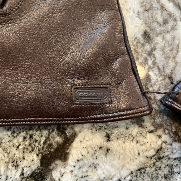 Coach Leather women’s shearling lined (soft lambs wool) gloves - Picture 2 of 6